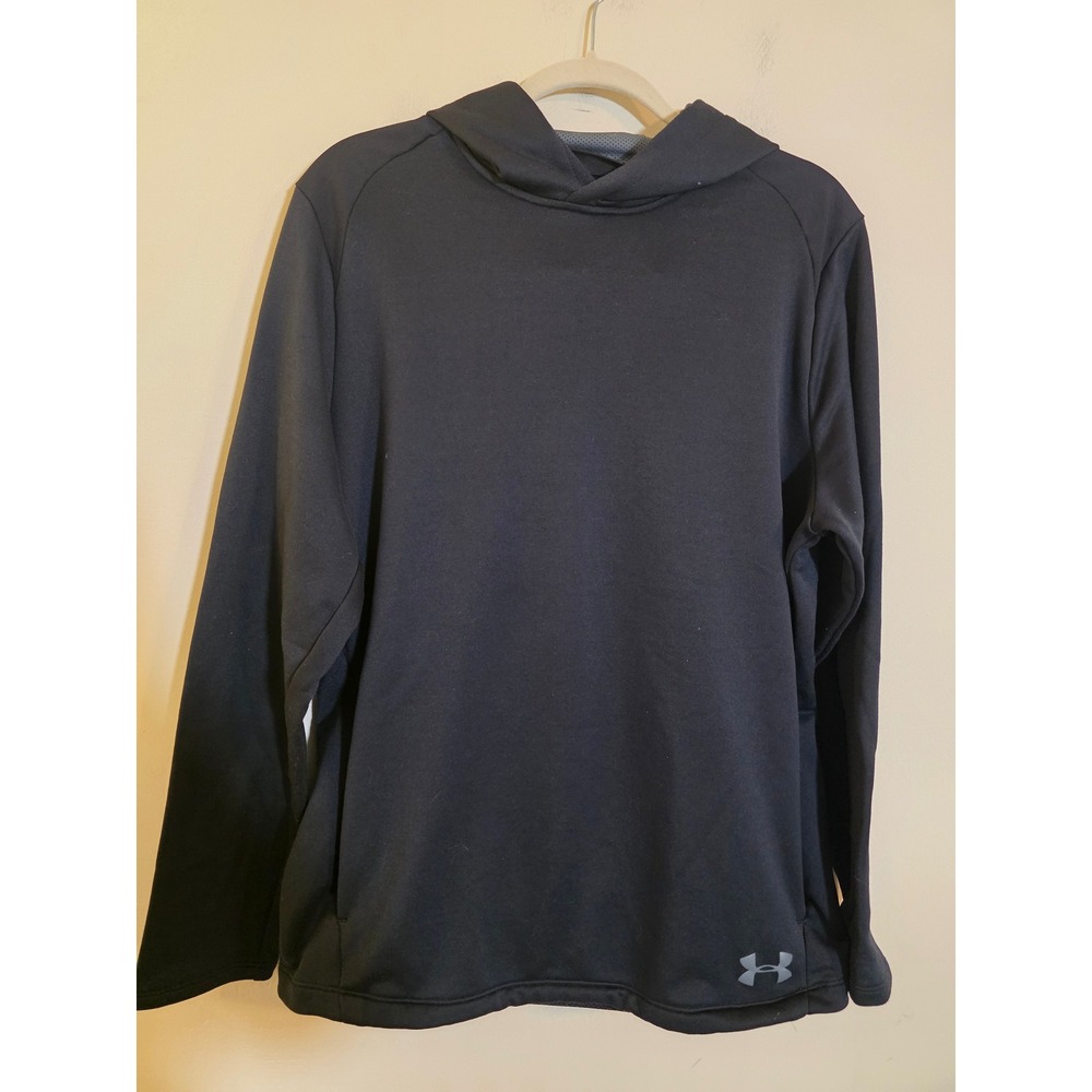 Under Armour ColdGear Mens Loose Fit Hoodie Black Pullover Large LG G G